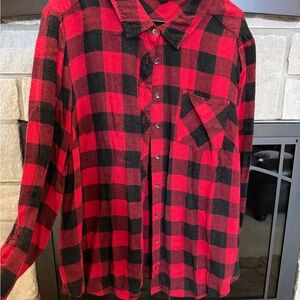 Torrid Red and Black Checkered Women's Shirt